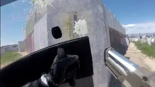 108) Blitz Paintball (06/04/2022) Attacking the Castle, SecPro Riot Shield & Dual TIPX Pistols.