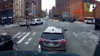 Two NYPD Patrol Cars Crash Into Each Other During Emergency Response in East Harlem 