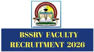 Birangana Sati Sadhani Rajyik Vishwavidyalaya 2026 || Faculty Post Out 🔥 Application Start's Link 👇