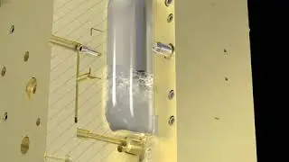 Blow-Fill-Seal process in detail as 3D visualization - bottlepack bottling plant