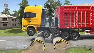 Trucks VS Speed Bump #spintires #live #speedbumps #mudrunner #snowruner  #hofisteamlive