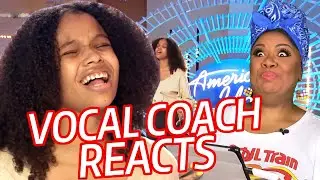 Vocal Coach Reacts to Aretha Franklin's Granddaughter American Idol Audition