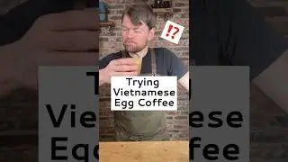 Trying Vietnamese Egg Coffee #coffee #eggcoffee  #shorts