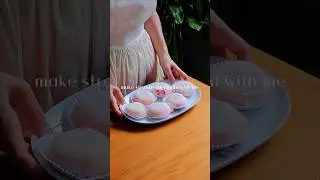 make strawberry mochi with me 🍓 #mochi #recipe #softmochi #mochirecipe #satisfying #asmr #cooking