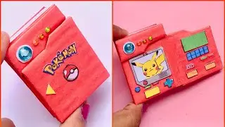 DIY Mini Pokédex Notebook / How to make Pokémon notebook / Pokémon back to school supplies