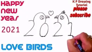 How To Draw Love Birds By Number 2021 Easy Step By Step