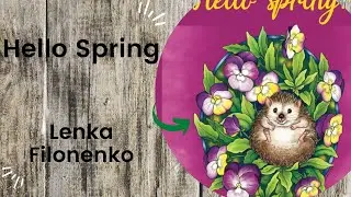 Hello Spring! - Lenka Filonenko // Adult Colouring Book Flip Through