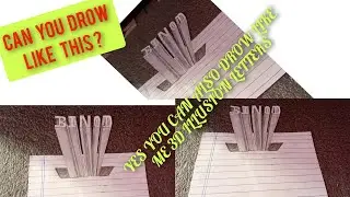 CAN YOU DRAW THIS 3D ILLUSION LETTER ON PLANE PAPER? WATCH FULL VIDEO.