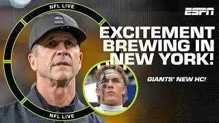 John Harbaugh's plan for the New York Giants: 'You build your team around a QB!' | NFL Live