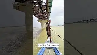 যমুনার বুকে নৌকা, মাথার উপর দিয়ে ছুটে চলেছে ট্রেন,প্রকৃতি আর প্রকৌশলের এক অনন্য মিলন