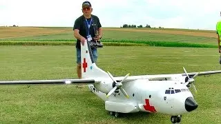 HUGE RC TRANSALL C-160 SCALE MODEL AIRPLANE FLIGHT DEMONSTRATION