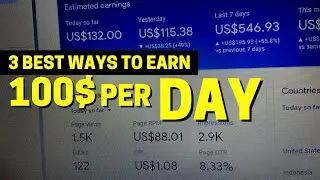 Earn 100$ Daily + Copy Paste on New Website: AdSense Earning proof #blogging