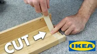 Как вырезать и подогнать деревянные полки IKEA Mosslanda