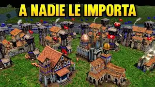 CONSTRUYO una FORTALEZA GIGANTE pero NADIE la ATACA [AOE 3]