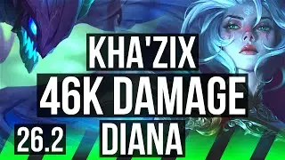 KHA'ZIX vs DIANA (JGL) | 46K damage | KR Diamond | 26.2