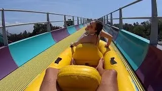 Aqua Rocket Water Slide with Lihot at Raging Waters LA