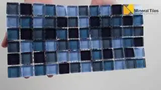 Pool Glass Mosaic Tile Bora 1x1 - 120KELU11AQBLTA