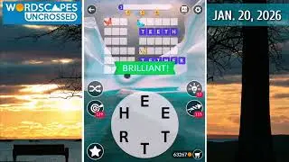 Wordscapes Uncrossed Daily Puzzle January 20, 2026 gameplay | Answers | Solutions 