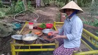 Mẹ Chị Em Sinh 3 vào bếp làm món gỏi củ hủ dừa siêu bắt mắt
