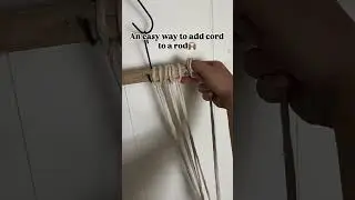 Easy way to add macrame to a rod. #macrameforbeginners #easymacrame #macrametips #howto #macrame