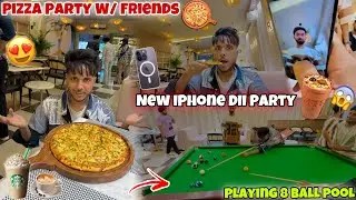 Pizza Party W/ Friends😍* PLAYING 8 BALL POOL * || New IPhone 16 Pro Max Dii Party🔥😱