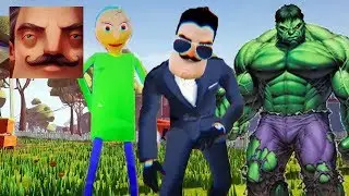 Hello Neighbor - My New Neighbor Baldi Hulk Men in Black History Gameplay Walkthrough