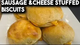 Easy Sausage and Cheese Stuffed Biscuits
