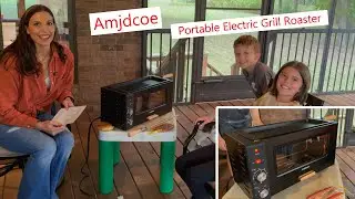 Amjdcoe Portable Electric Grill Roaster heats quick & even #grill #roaster #electricroastingmachine