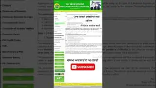 punjab agricultural university recruitment 2025 | pau ludhiana recruitment| punjab jobs|#job #shorts