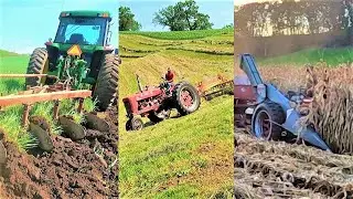 A Year On Gierok Farms!  (Moldboard Plowing, Baling Hay, Picking Corn)