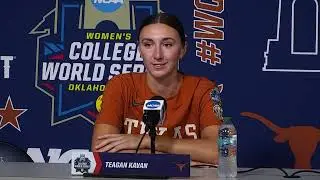 Texas softball postgame press conference after WCWS shutout win vs. Florida