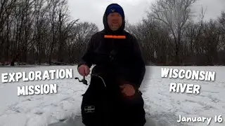 Exploring Wisconsin River Backwaters | Ice Fishing a New Slough!