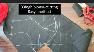 38size high neck blouse cutting easy method for beginners #pavanitailoringvlogs 