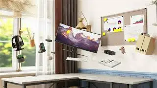 Bestier L Shaped Desk with Shelves 75 Inch Reversible Corner Computer Desk