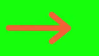 Orange Pointing Arrow | 4K Green Screen Animation for Tutorials & Presentations (No Copyright)