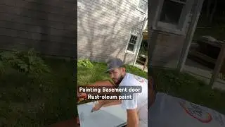Bonjour Painting#Rust Oleum basement door painting