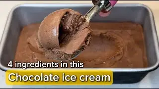 Making chocolate ice cream at home with just 4 ingredients #howtomake #yummy #chocolateicecream
