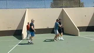 Erik and German vs Partner and Partner 2nd game Robb field handball tournament