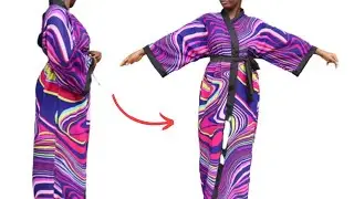 How To Cut & Sew A Maxi Kimono Jacket (Full Tutorial)