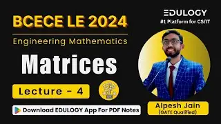 Bcece Le Mathematics Class-4 | Gauss Jordan Method By Alpesh Jain | BCECE LE 2024 FREE COURSE