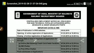 Railway 35000+posts Intermediate and Graduation Level.  ASM TC  GOODS GUARD ETC.