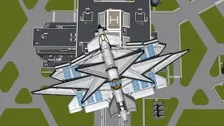 KSP - Unpowered Vertical Dropplane landing on VAB Helipad