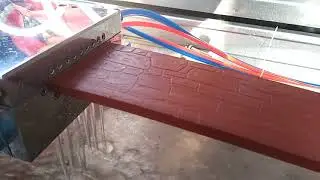 PE WPC fence extrusion machine with online 3D embossing