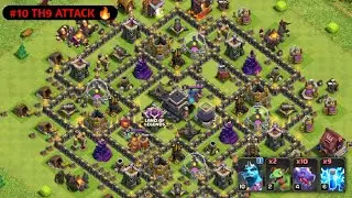 Clash of Clans Episode 10 | TH9 Electro + Dragon Air Attack 💥 | Unique 3-Star Strategy ⚡ | 100% Win🔥