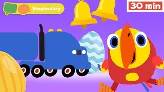 Learning First Words w Larry | Sensory Stimulation for Babies | Vocabulary for Kids | Vocabularry