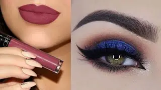  How to  create Blue smokey Glittery simple Eyemakeup look.. ✨