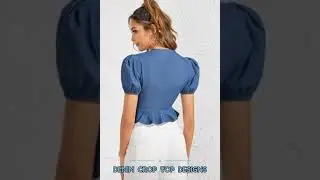 Denim Crop Tops Designs #denim #croptop #western #girl #fashion #trending #fashioninspo #inspiration