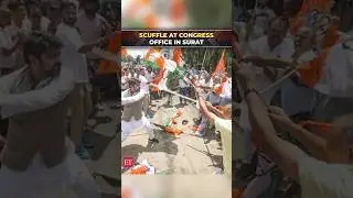 BJP, Congress workers scuffle in Surat over remarks on PM Modi, mother