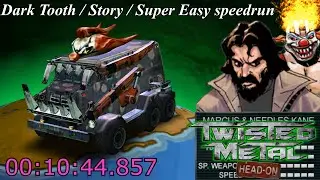 (PSPEMU) Twisted Metal: Head On speedrun (Dark Tooth / Story / Super Easy / 10 min 44 sec 857ms)