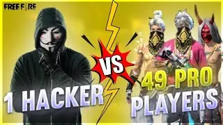 1 HACKER VS 4 pro players | Hacker vs pro players in free fire